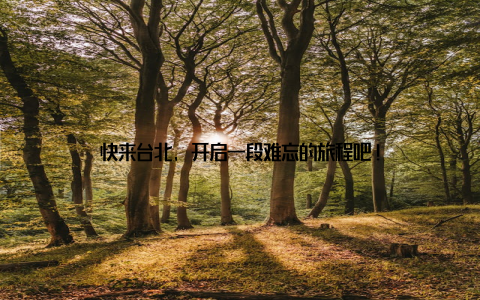 快来台北, 开启一段难忘的旅程吧!