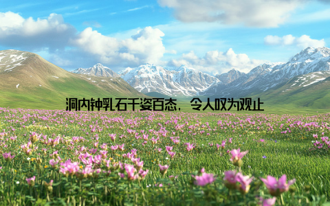 洞内钟乳石千姿百态, 令人叹为观止